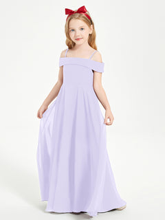 Chic Junior Bridesmaid Dresses Off the Shoulder Lilac