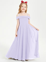 Chic Junior Bridesmaid Dresses Off the Shoulder Lilac