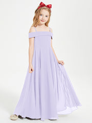 Chic Junior Bridesmaid Dresses Off the Shoulder Lilac