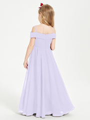 Chic Junior Bridesmaid Dresses Off the Shoulder Lilac