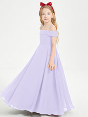 Chic Junior Bridesmaid Dresses Off the Shoulder Lilac
