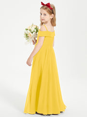 Chic Junior Bridesmaid Dresses Off the Shoulder Marigold
