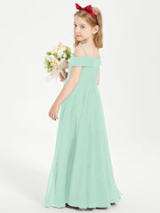 Chic Junior Bridesmaid Dresses Off the Shoulder Mint Green
