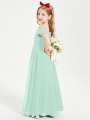 Chic Junior Bridesmaid Dresses Off the Shoulder Mint Green