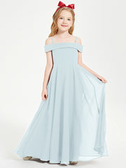 Chic Junior Bridesmaid Dresses Off the Shoulder Mist