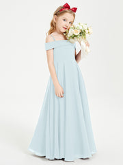 Chic Junior Bridesmaid Dresses Off the Shoulder Mist
