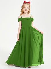 Chic Junior Bridesmaid Dresses Off the Shoulder Moss