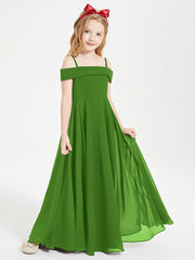 Chic Junior Bridesmaid Dresses Off the Shoulder Moss