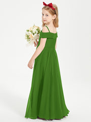 Chic Junior Bridesmaid Dresses Off the Shoulder Moss