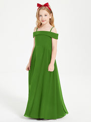 Chic Junior Bridesmaid Dresses Off the Shoulder Moss