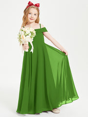 Chic Junior Bridesmaid Dresses Off the Shoulder Moss
