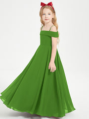Chic Junior Bridesmaid Dresses Off the Shoulder Moss