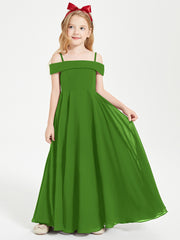 Chic Junior Bridesmaid Dresses Off the Shoulder Moss