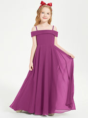 Chic Junior Bridesmaid Dresses Off the Shoulder Orchid