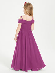 Chic Junior Bridesmaid Dresses Off the Shoulder Orchid