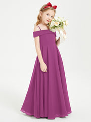 Chic Junior Bridesmaid Dresses Off the Shoulder Orchid