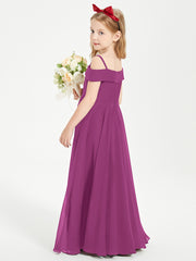 Chic Junior Bridesmaid Dresses Off the Shoulder Orchid