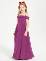 Chic Junior Bridesmaid Dresses Off the Shoulder Orchid