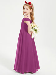 Chic Junior Bridesmaid Dresses Off the Shoulder Orchid