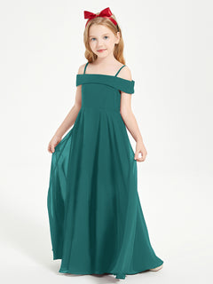 Chic Junior Bridesmaid Dresses Off the Shoulder Peacock