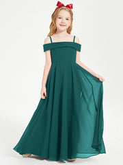Chic Junior Bridesmaid Dresses Off the Shoulder Peacock