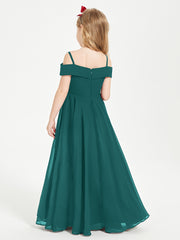 Chic Junior Bridesmaid Dresses Off the Shoulder Peacock