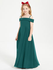 Chic Junior Bridesmaid Dresses Off the Shoulder Peacock