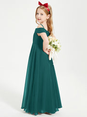 Chic Junior Bridesmaid Dresses Off the Shoulder Peacock