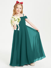 Chic Junior Bridesmaid Dresses Off the Shoulder Peacock