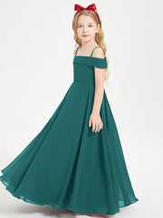 Chic Junior Bridesmaid Dresses Off the Shoulder Peacock