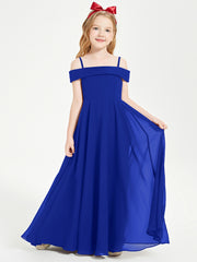 Chic Junior Bridesmaid Dresses Off the Shoulder Royal Blue