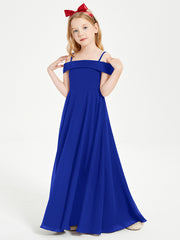 Chic Junior Bridesmaid Dresses Off the Shoulder Royal Blue