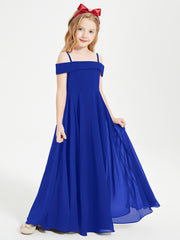Chic Junior Bridesmaid Dresses Off the Shoulder Royal Blue