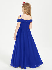 Chic Junior Bridesmaid Dresses Off the Shoulder Royal Blue