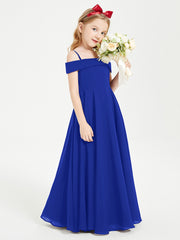 Chic Junior Bridesmaid Dresses Off the Shoulder Royal Blue
