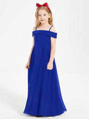 Chic Junior Bridesmaid Dresses Off the Shoulder Royal Blue