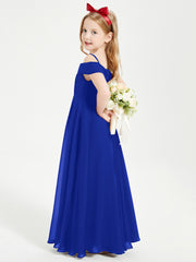 Chic Junior Bridesmaid Dresses Off the Shoulder Royal Blue