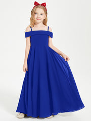Chic Junior Bridesmaid Dresses Off the Shoulder Royal Blue