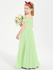 Chic Junior Bridesmaid Dresses Off the Shoulder Sage