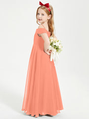Chic Junior Bridesmaid Dresses Off the Shoulder Sunset