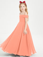Chic Junior Bridesmaid Dresses Off the Shoulder Sunset