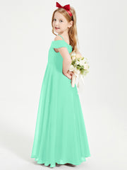 Chic Junior Bridesmaid Dresses Off the Shoulder Turquoise