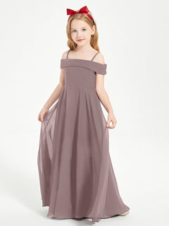 Chic Junior Bridesmaid Dresses Off the Shoulder Vintage Mauve