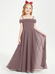 Chic Junior Bridesmaid Dresses Off the Shoulder Vintage Mauve
