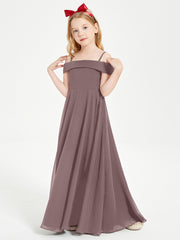 Chic Junior Bridesmaid Dresses Off the Shoulder Vintage Mauve