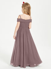 Chic Junior Bridesmaid Dresses Off the Shoulder Vintage Mauve