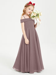 Chic Junior Bridesmaid Dresses Off the Shoulder Vintage Mauve