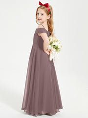 Chic Junior Bridesmaid Dresses Off the Shoulder Vintage Mauve
