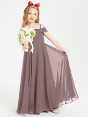 Chic Junior Bridesmaid Dresses Off the Shoulder Vintage Mauve
