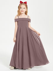 Chic Junior Bridesmaid Dresses Off the Shoulder Vintage Mauve